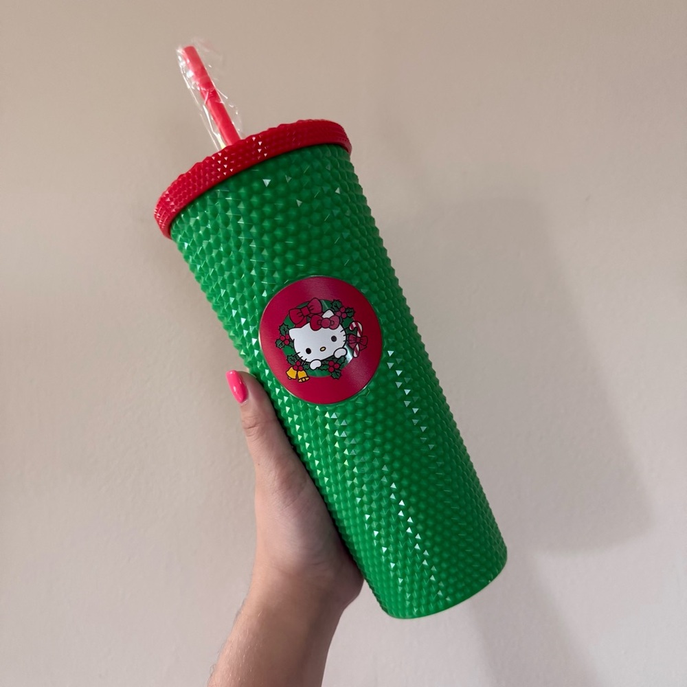 NEW! Hello Kitty Studded Tumbler Cup with Straw